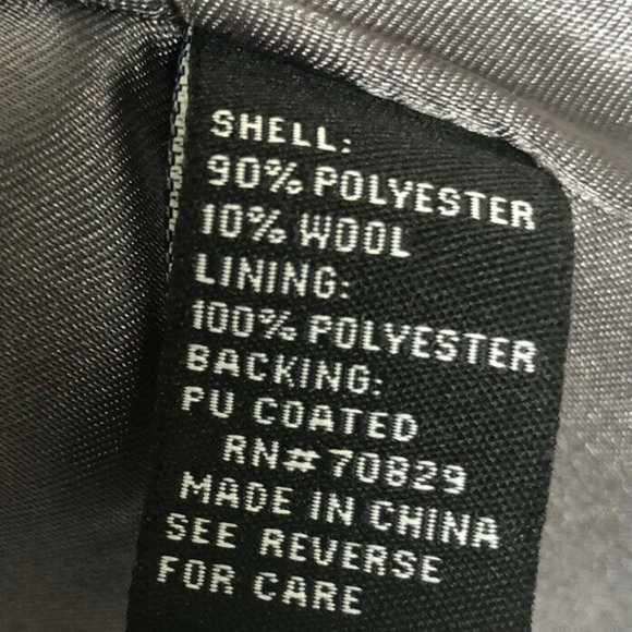 RUE 21 PINK/GRAY PLAID WOOL BLEND PEA COAT SMALL - Picture 9 of 9